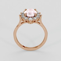 3.21 Ct. Pink Sapphire Ring, 14K Rose Gold 3