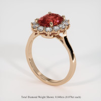 3.04 Ct. Sapphire Ring, 14K Rose Gold 2