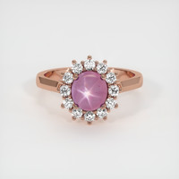 2.88 Ct. Reddish Pink Sapphire Ring, 14K Rose Gold 1