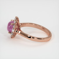2.88 Ct. Reddish Pink Sapphire Ring, 14K Rose Gold 4