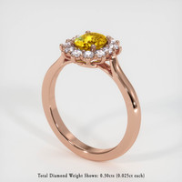 0.89 Ct. Sapphire Ring, 14K Rose Gold 2