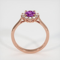 1.04 Ct. Purple Sapphire Ring, 14K Rose Gold 3