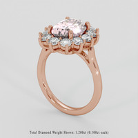 4.41 Ct. Pink Sapphire Ring, 18K Rose Gold 2