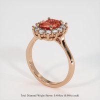 1.41 Ct. Sapphire Ring, 18K Rose Gold 2