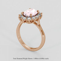 3.21 Ct. Pink Sapphire Ring, 18K Rose Gold 2