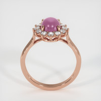 2.88 Ct. Reddish Pink Sapphire Ring, 18K Rose Gold 3