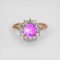 3.24 Ct. Pink Sapphire Ring, 18K Rose Gold 1