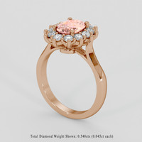 1.36 Ct. Padparadscha Sapphire Ring, 18K Rose Gold 2