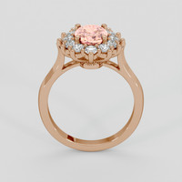 1.36 Ct. Padparadscha Sapphire Ring, 18K Rose Gold 3