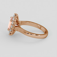 1.36 Ct. Padparadscha Sapphire Ring, 18K Rose Gold 4