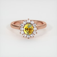 0.89 Ct. Sapphire Ring, 18K Rose Gold 1