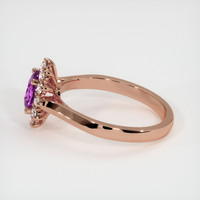 1.04 Ct. Purple Sapphire Ring, 18K Rose Gold 4