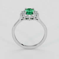 0.82 Ct. Emerald Ring, Silver 3
