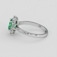 0.82 Ct. Emerald Ring, Silver 4