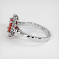 1.41 Ct. Padparadscha Sapphire Ring, 10K White Gold 4