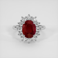 4.04 Ct. Ruby Ring, 10K White Gold 1