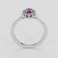 0.66 Ct. Pinkish Purple Sapphire Ring, 10K White Gold 3