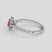 0.66 Ct. Pinkish Purple Sapphire Ring, 10K White Gold 4