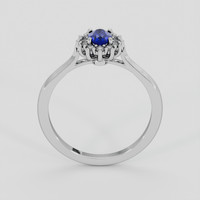 0.67 Ct. Blue Sapphire Ring, 10K White Gold 3