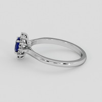0.67 Ct. Blue Sapphire Ring, 10K White Gold 4