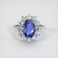 2.56 Ct. Sapphire Ring, 14K White Gold 1