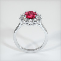 3.10 Ct. Reddish Pink Sapphire Ring, 14K White Gold 3