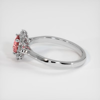 1.03 Ct. Padparadscha Sapphire Ring, 14K White Gold 4