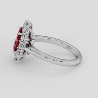 2.98 Ct. Ruby Ring, 14K White Gold 4