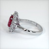 2.92 Ct. Pinkish Red Ruby Ring, 14K White Gold 4