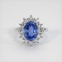 4.21 Ct. Sapphire Ring, 14K White Gold 1