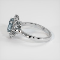 1.51 Ct. Greyish Blue Sapphire Ring, 14K White Gold 4