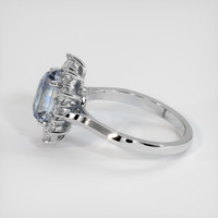 3.22 Ct. Bi Color Sapphire Ring, 14K White Gold 4