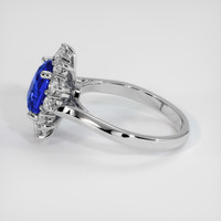 2.04 Ct. Blue Sapphire Ring, 14K White Gold 4