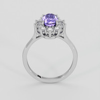 2.17 Ct. Purple Sapphire Ring, 14K White Gold 3
