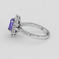2.17 Ct. Purple Sapphire Ring, 14K White Gold 4