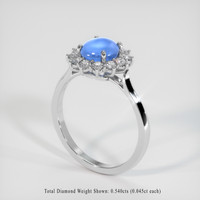 2.98 Ct. Sapphire Ring, 14K White Gold 2