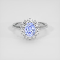 1.93 Ct. Blue Sapphire Ring, 14K White Gold 1