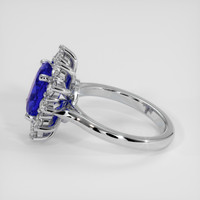 3.34 Ct. Blue Sapphire Ring, 14K White Gold 4