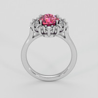 2.52 Ct. Purplish Pink Sapphire Ring, 14K White Gold 3