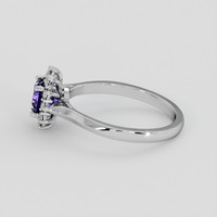 1.14 Ct. Bluish Purple Sapphire Ring, 14K White Gold 4