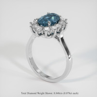 2.32 Ct. Sapphire Ring, 14K White Gold 2