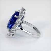 10.16 Ct. Blue Sapphire Ring, 14K White Gold 4