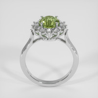 3.44 Ct. Green Sapphire Ring, 14K White Gold 3