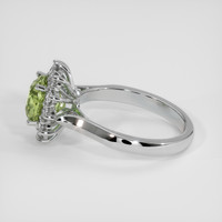 3.44 Ct. Green Sapphire Ring, 14K White Gold 4