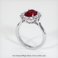 1.88 Ct. Ruby Ring, 14K White Gold 2