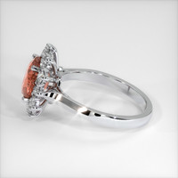 2.58 Ct. Orangish Brown Sapphire Ring, 14K White Gold 4