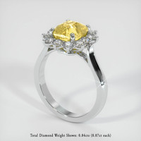3.56 Ct. Sapphire Ring, 14K White Gold 2
