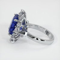 7.98 Ct. Blue Sapphire Ring, 18K White Gold 4