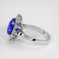 5.18 Ct. Blue Sapphire Ring, 18K White Gold 4