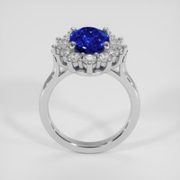 3.98 Ct. Blue Sapphire Ring, 18K White Gold 3